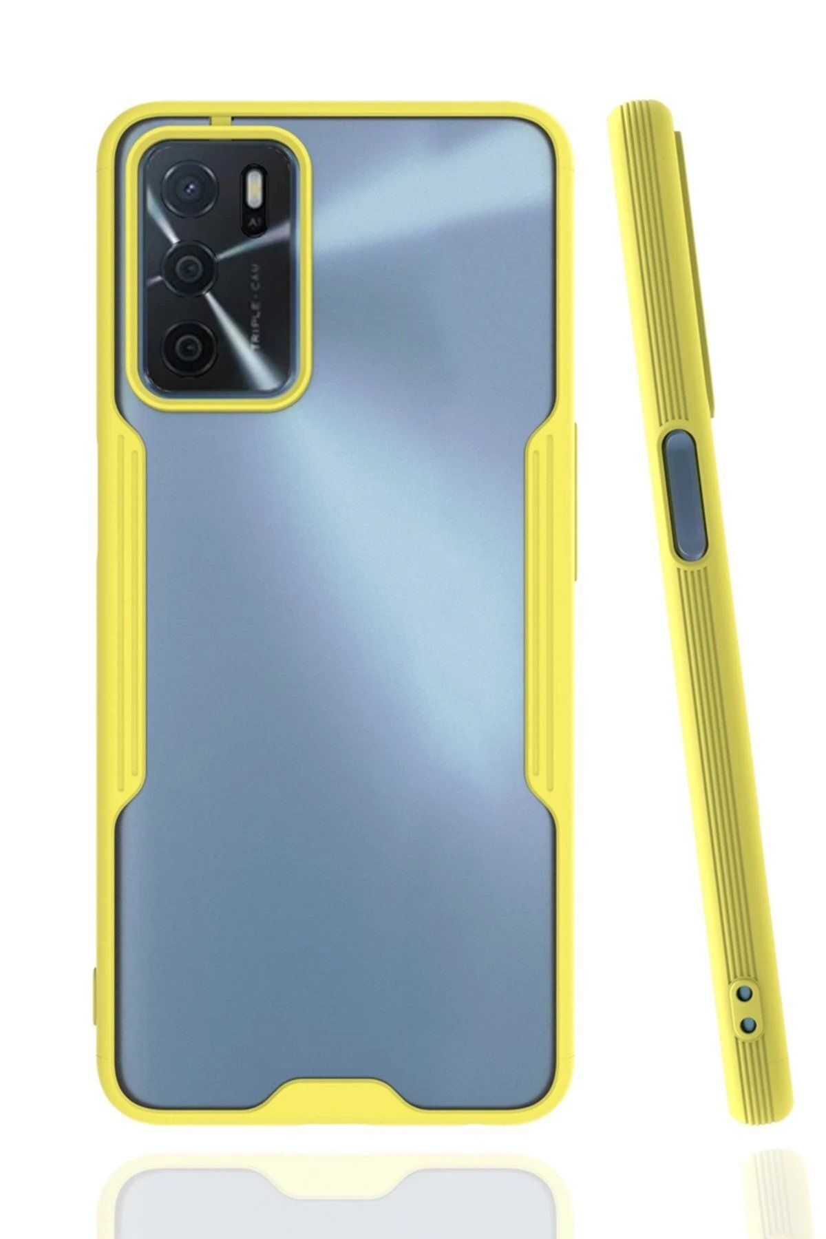 CepteToptan Newface Oppo A16 Kılıf Platin Silikon - Sarı