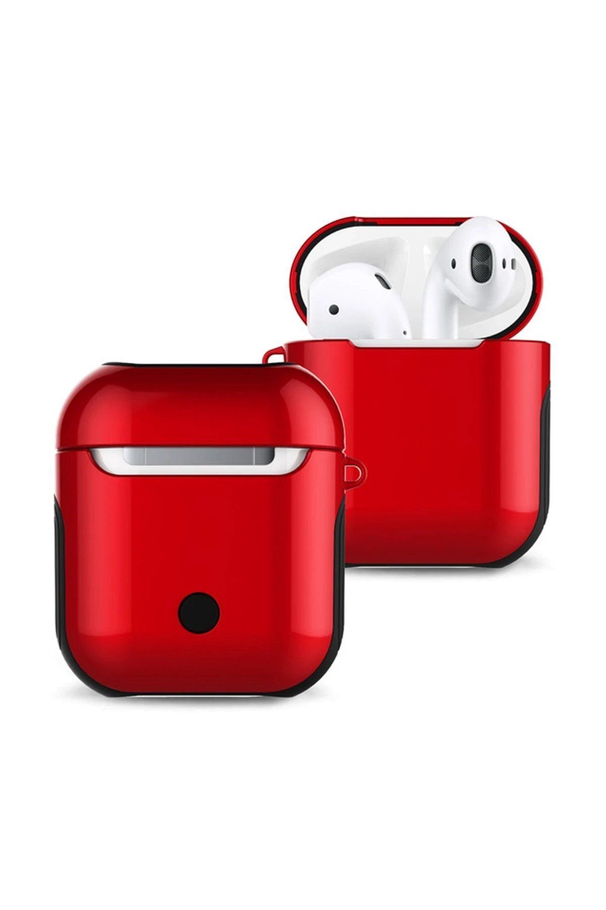 CepteToptan Newface Airpods 2 (2.nesil) 3in1 Kılıf - Kırmızı