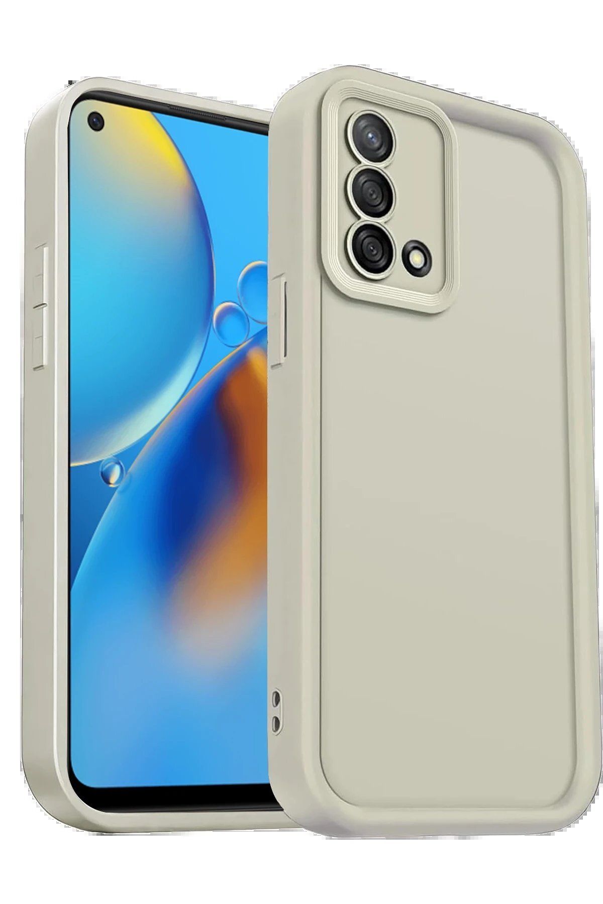 CepteToptan Newface Oppo A74 4G Kılıf Viera Silikon - Krem