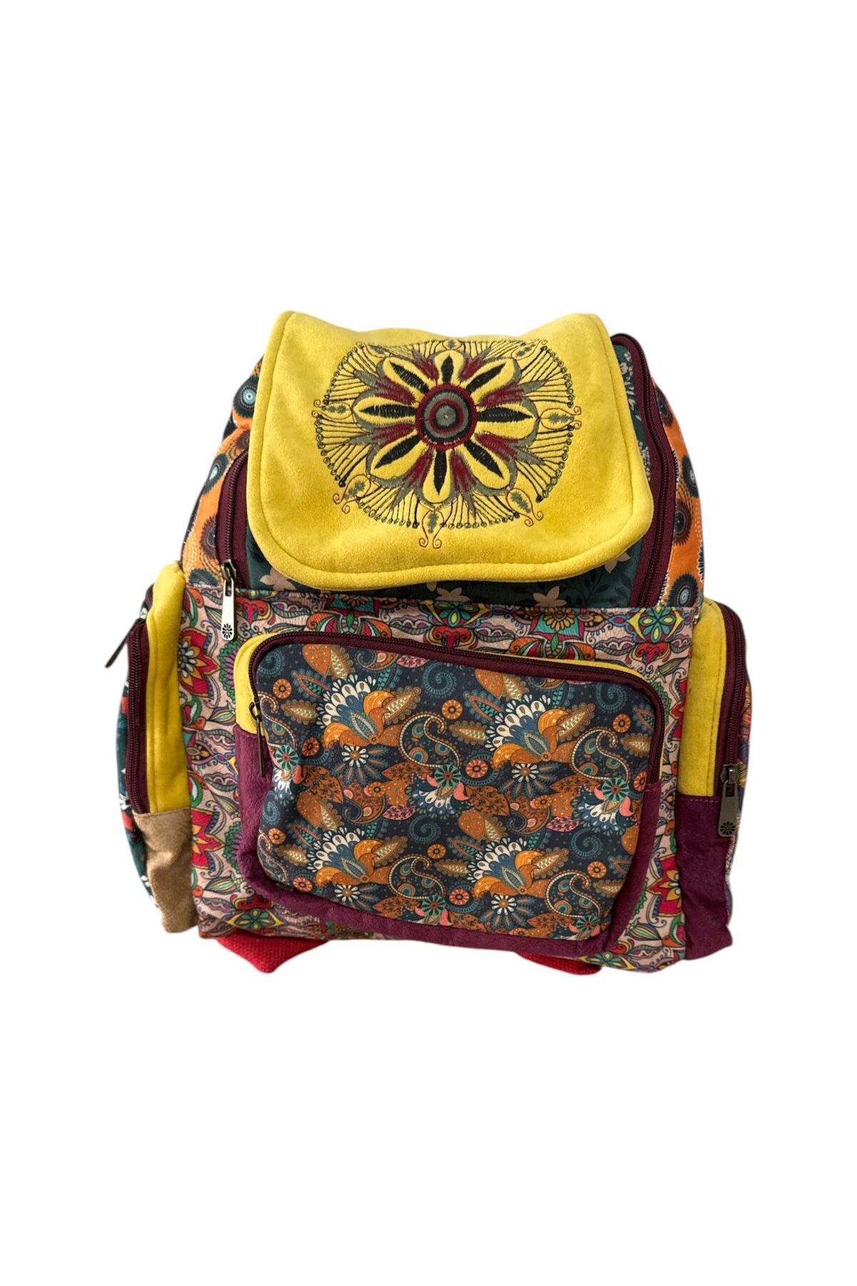 MDLİFE HOME Patchwork Tasarım Etnik Otantik Bohem Sırt Çantası