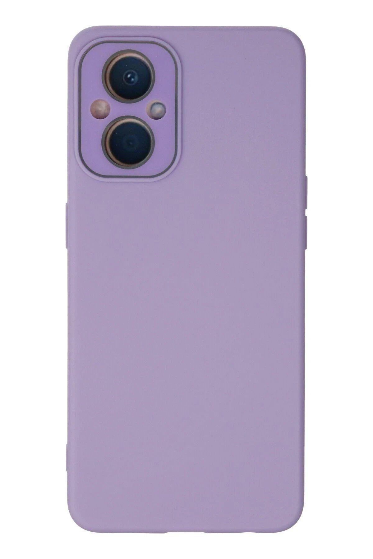 CepteToptan Newface Oppo Reno 7 Lite Kılıf Lansman Glass Kapak - Lila
