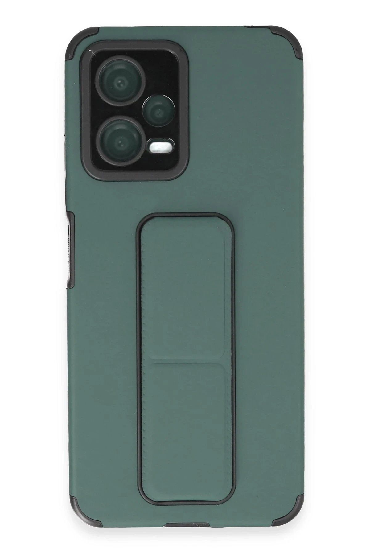 CepteToptan Newface Xiaomi Poco X5 5G Kılıf Mega Standlı Silikon - Yeşil