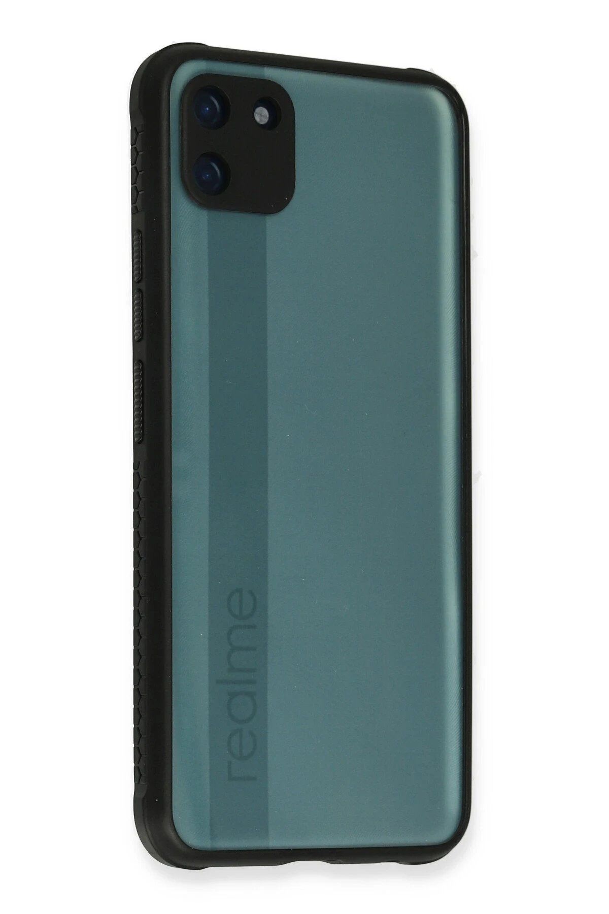 CepteToptan Newface Realme C11 Kılıf Miami Şeffaf Silikon - Siyah
