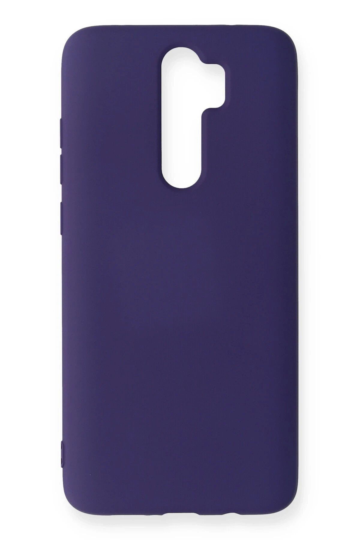 BIGBOYCL Xiaomi Redmi Note 8 Pro Kılıf Nano içi Kadife Silikon - Mor – Darbe Koruma