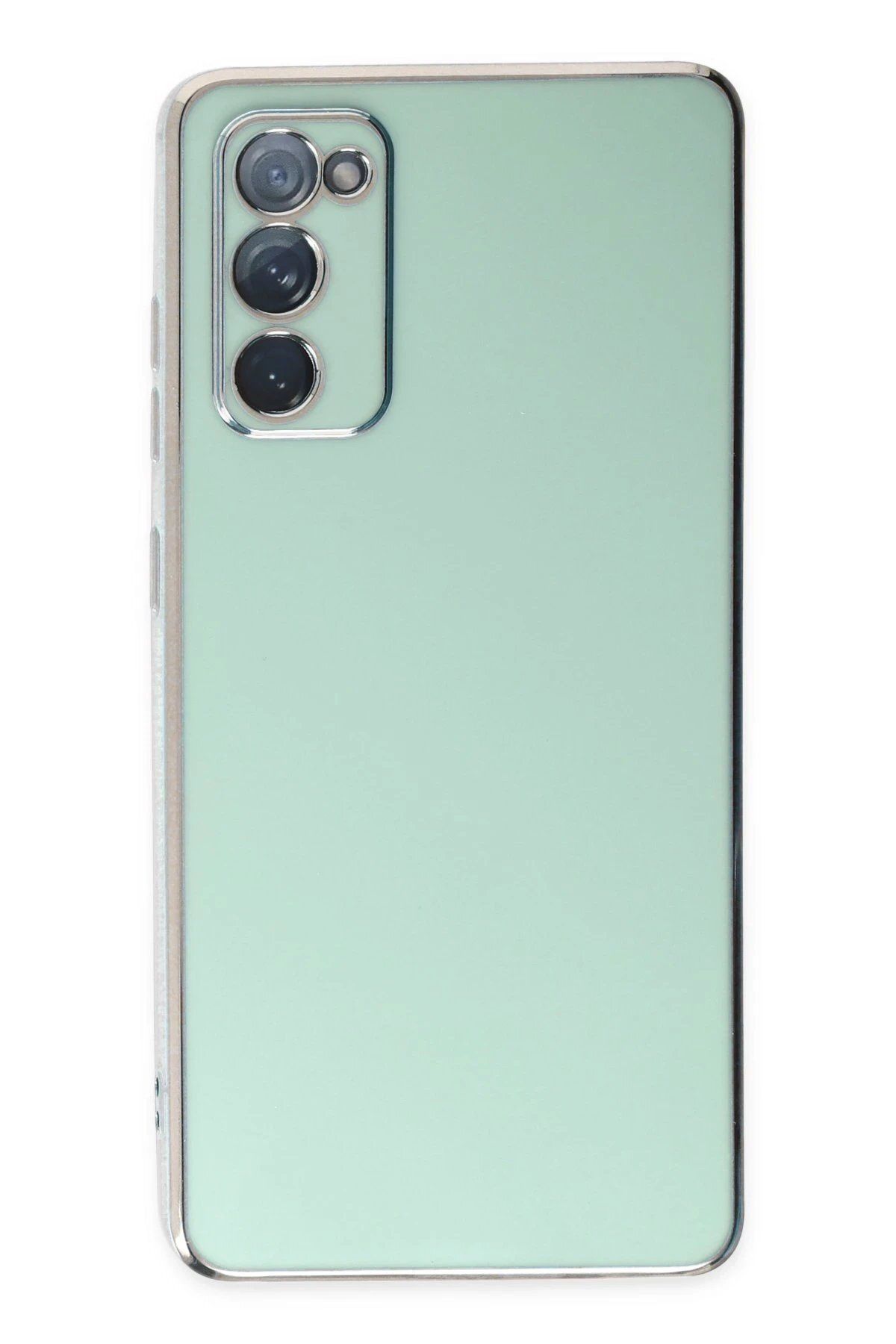 CepteToptan Newface Samsung Galaxy S20 FE Kılıf Volet Silikon - Açık Yeşil