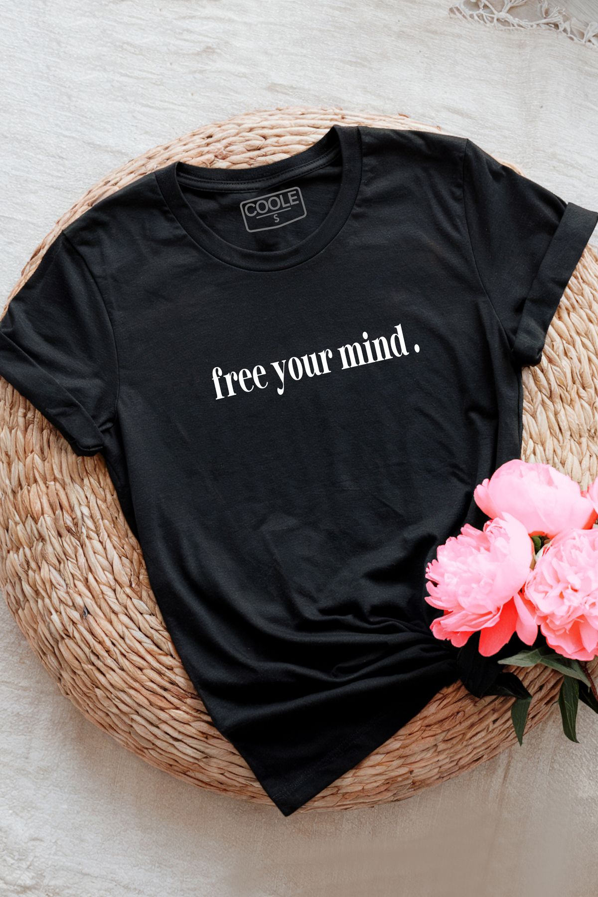COOLE Kadın Free Your Mind Baskılı Regular Kalıp T-Shirt