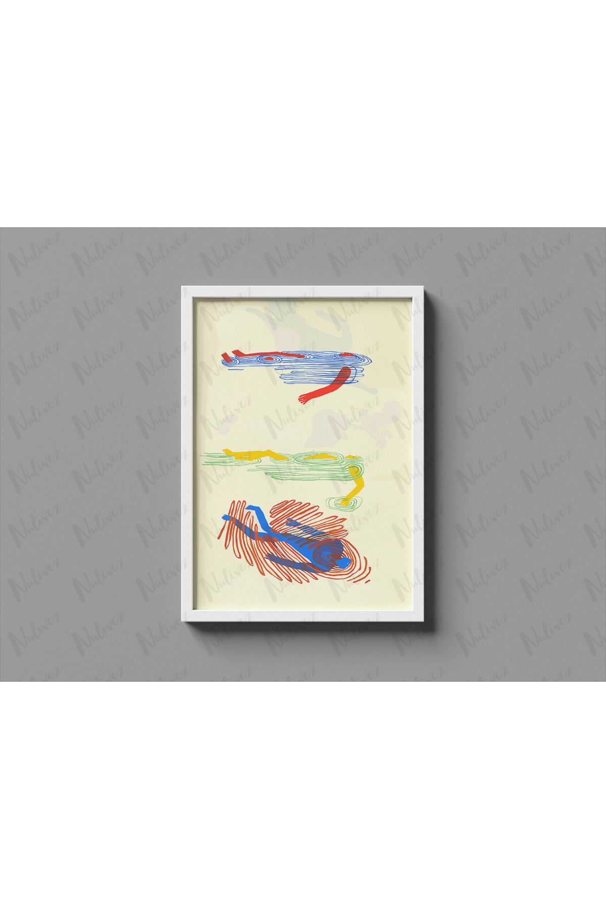 Nulivez Çerçeveli, Modern Pinterest Tarzı Dekoratif Tablo, 300 Micron Antireflecte Korumalı Tablo