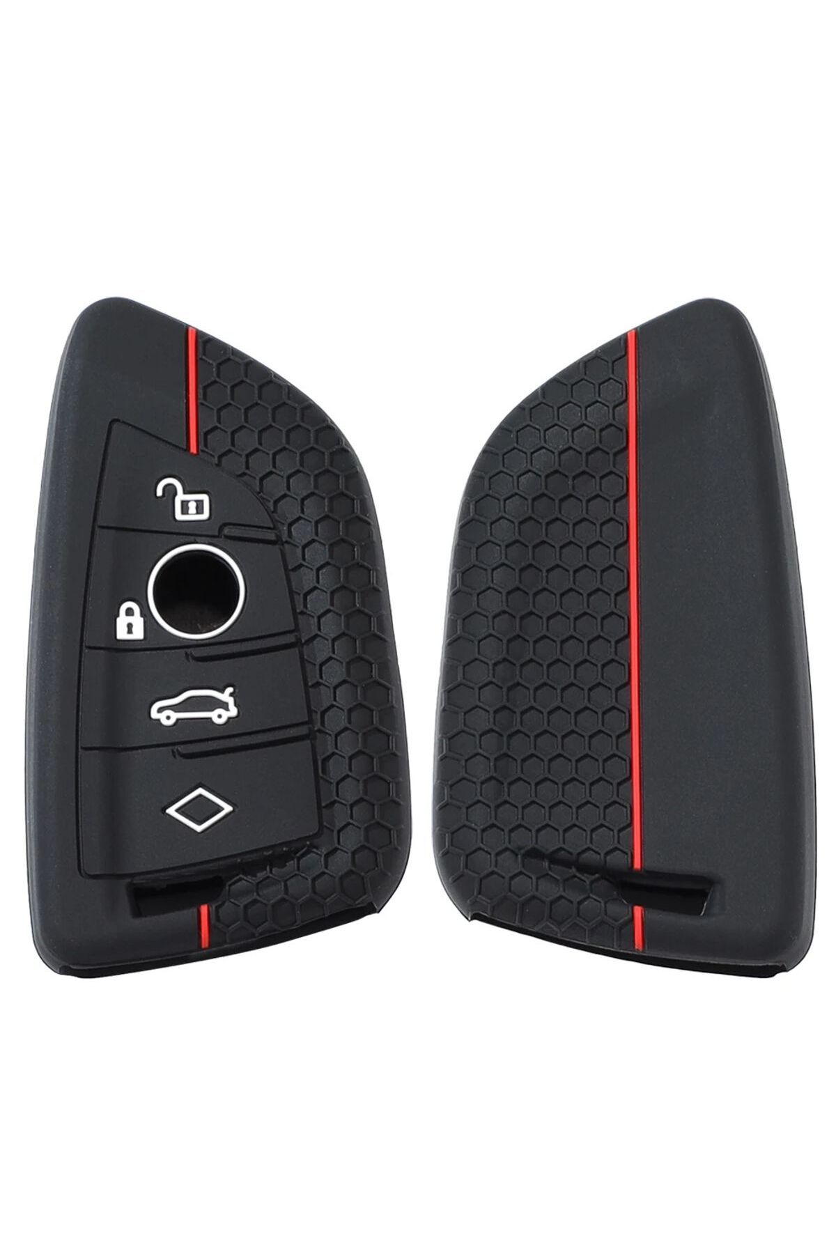 Alazpay Bmw 1 3 5 6 7 Serisi G32 G30 G20 G11 & X1 X3 X5 X6 X7 & Z4 M Desenli Silikon Anahtar Kılıfı (1 Adet)