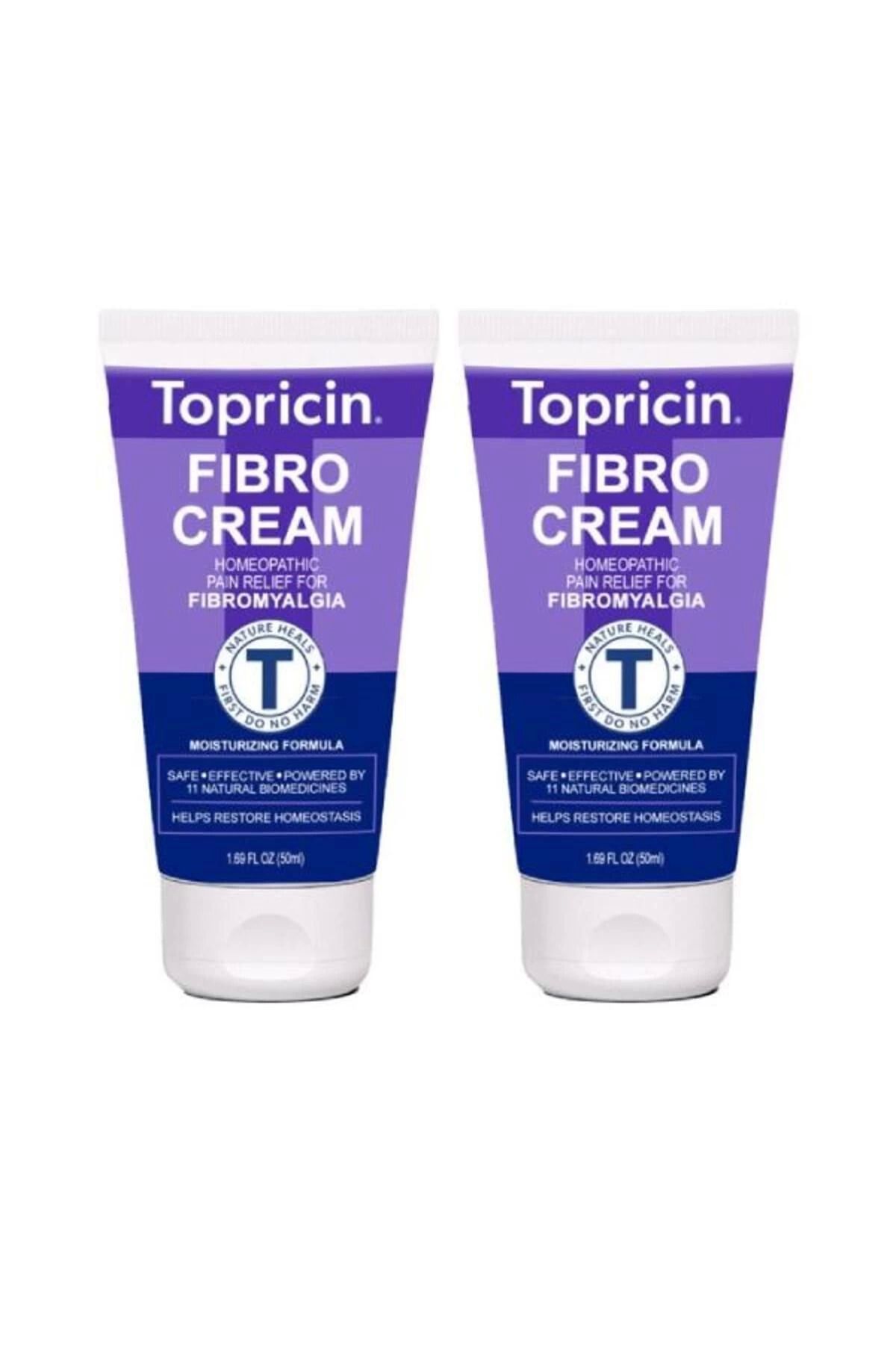 Heez Topricin Fibro Kas Bel Bacak Sırt Ağrılarını Teskin edici Masaj ve Bakım Kremi 50 ml x 2 ad