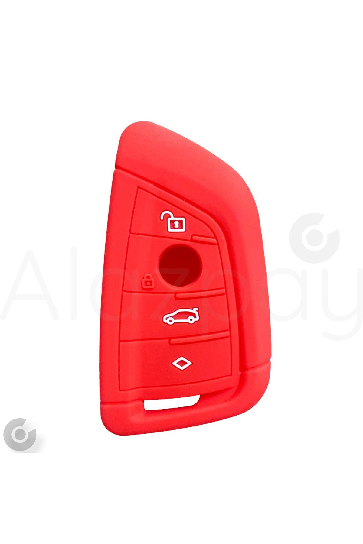 Alazpay Bmw 1 3 5 6 7 Serisi G32 G30 G20 G11 & X1 X3 X5 X6 X7 & Z4 Silikon Anahtar Kılıfı (Kırmızı)