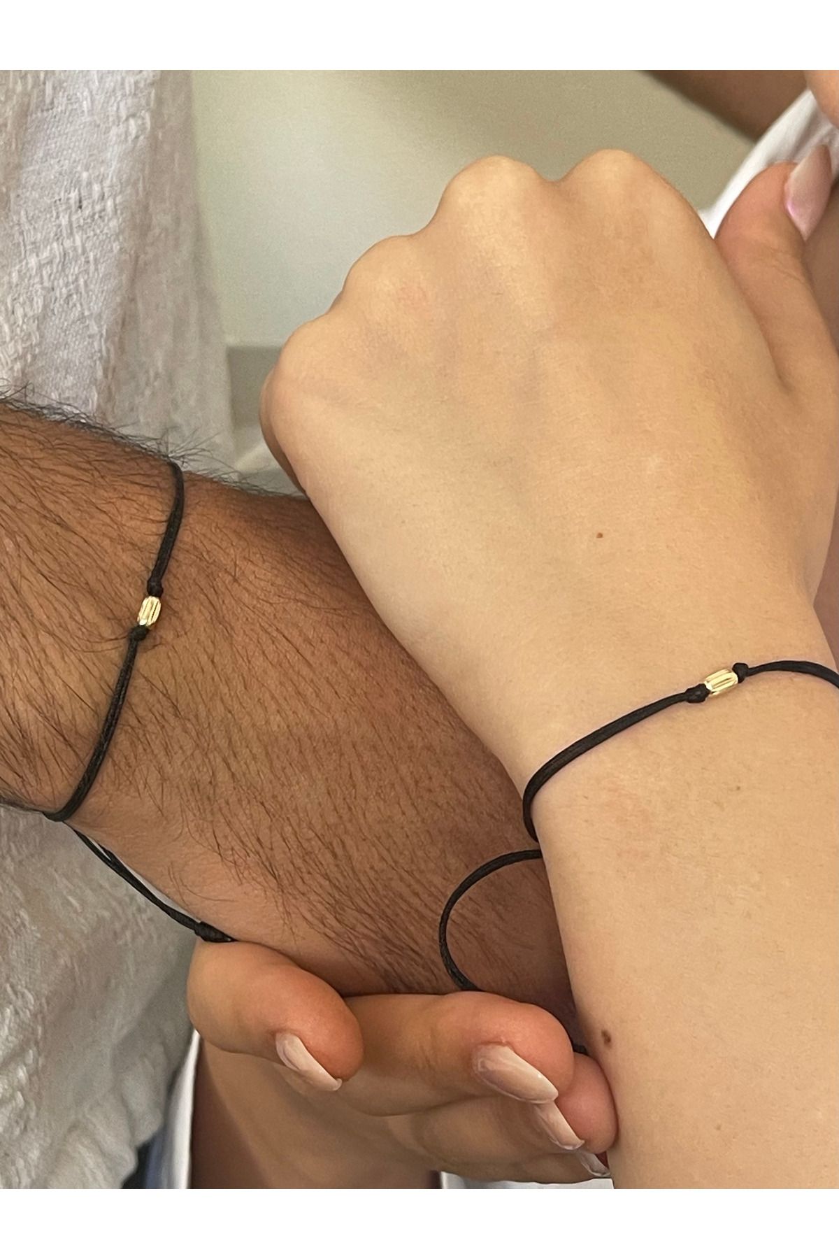 Rupen Kraft 14 Ayar Altın Çift Bilekliği ,Altın Sevgi Şans Bilekliği