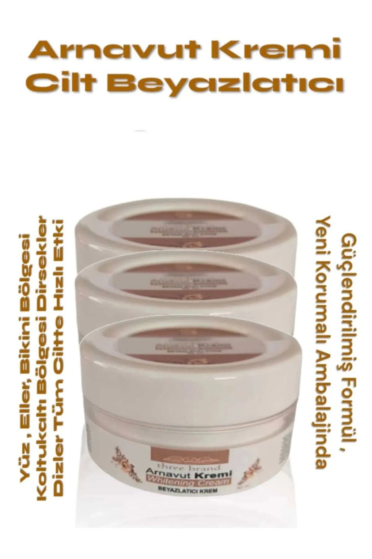 Heez Whitening Cream Arnavut Kremi ,Aklık, Beyazlatıcı Krem 100 ml X 3 ADET