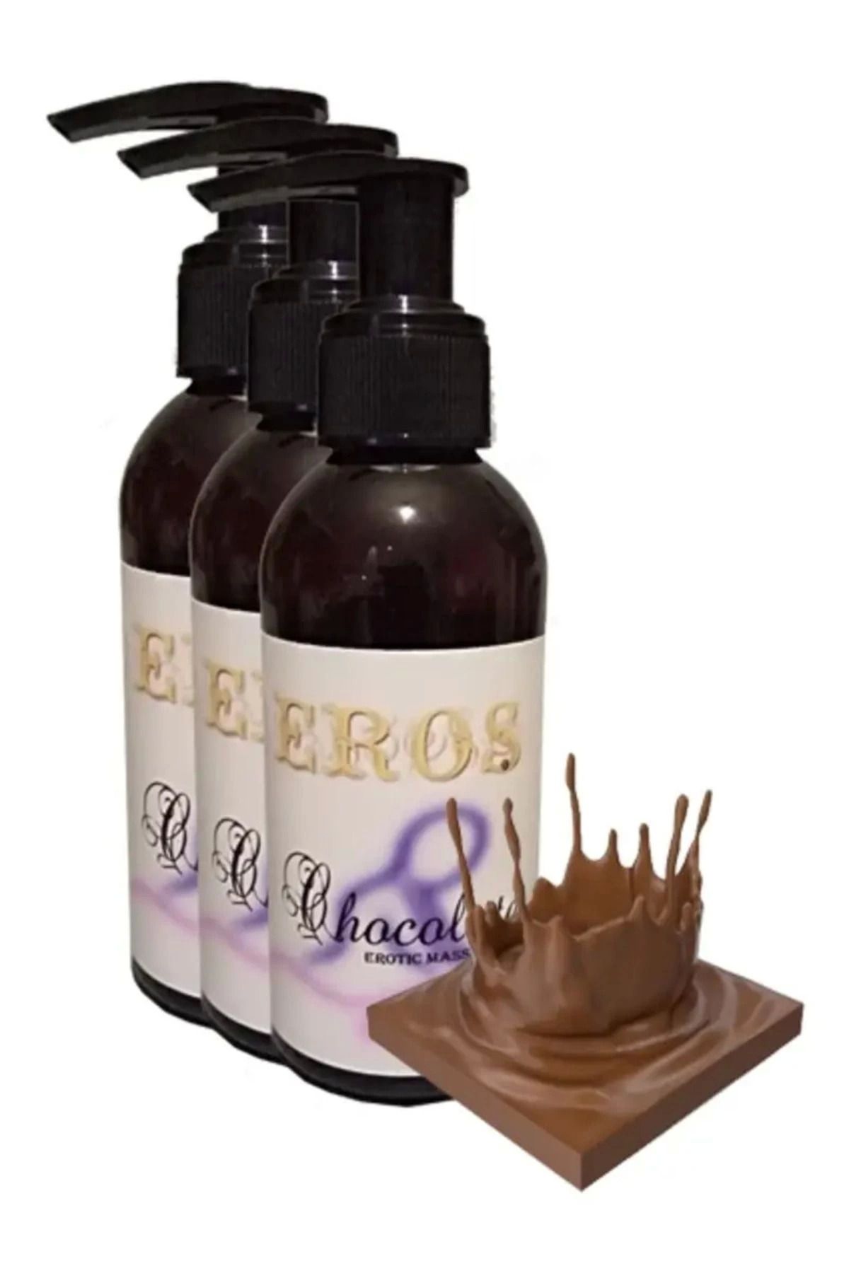 Heez Hologramlı Chocolate €rotic Massage Oıl 360ml Çikolata Kokulu €rotik Masaj Yağı X 3 ADET