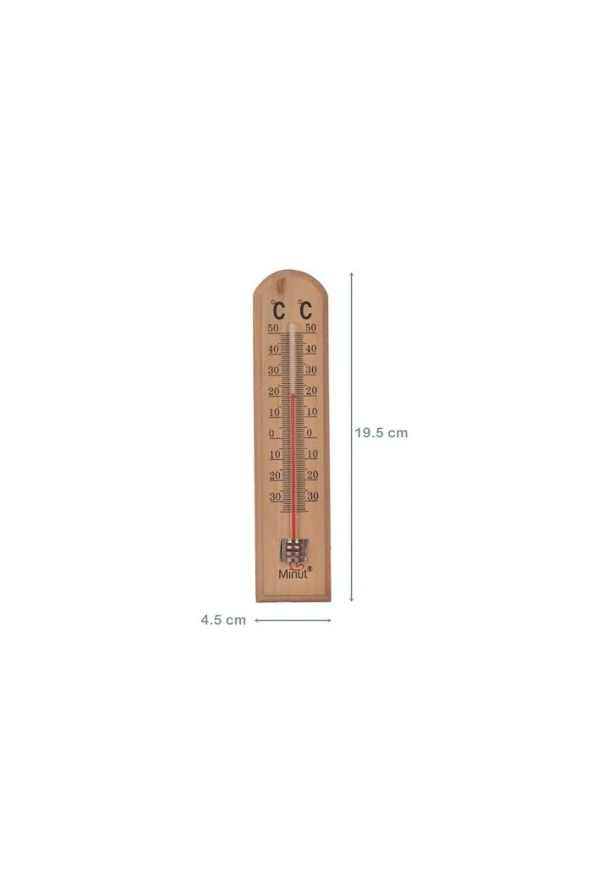 dalimag-Termometru decorativ, model simplu, 50 grade C, 120 grade F, 19 x 4 cm, galben 2
