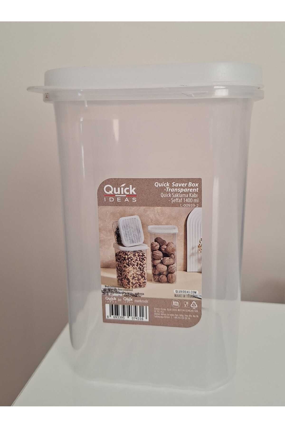 Quick quıck saklama kabı şeffaf 1400ml dikey
