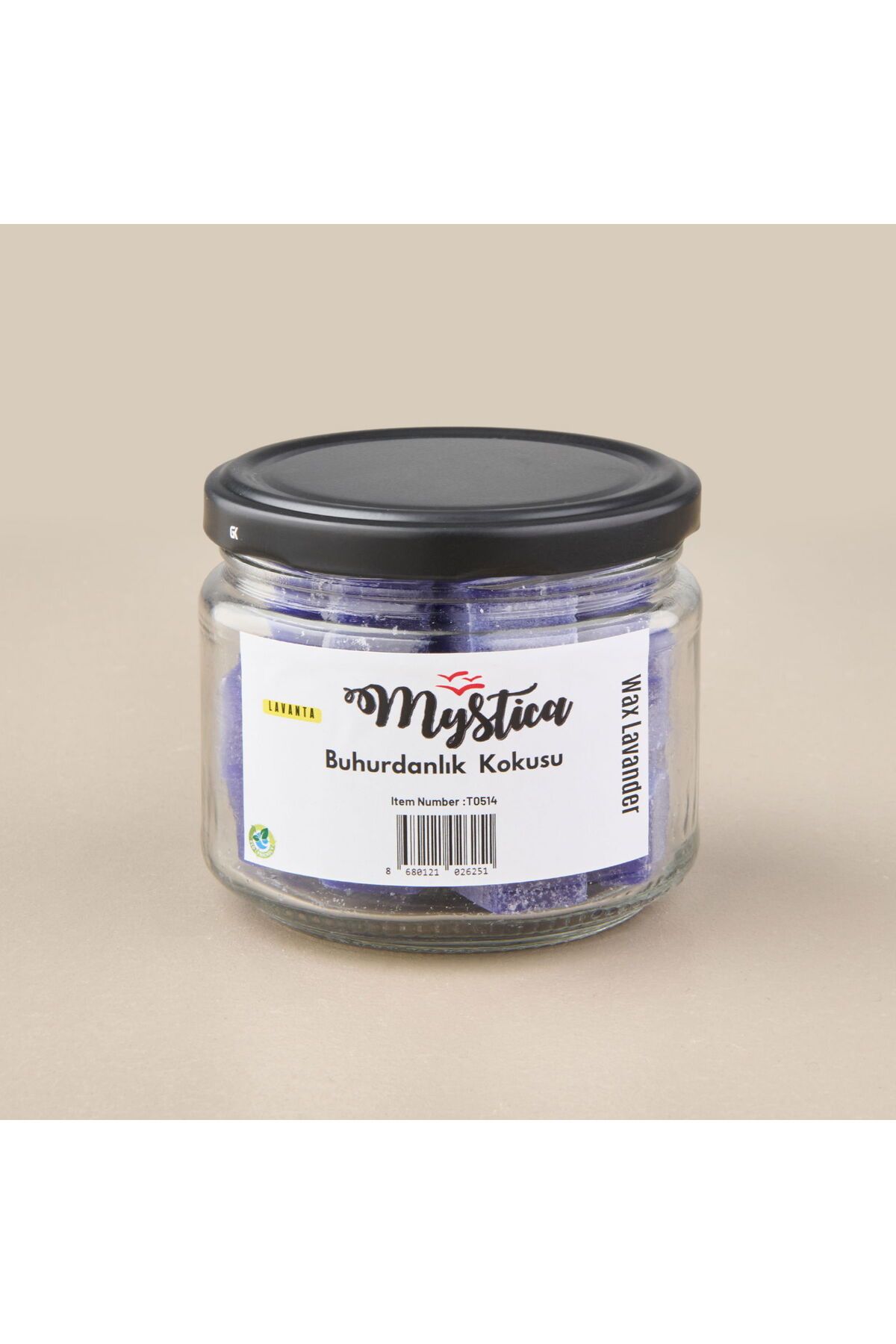 ASPARTAM Wax Lavender Küp Buhurdanlık Kokusu - Mor - 7x9 cm