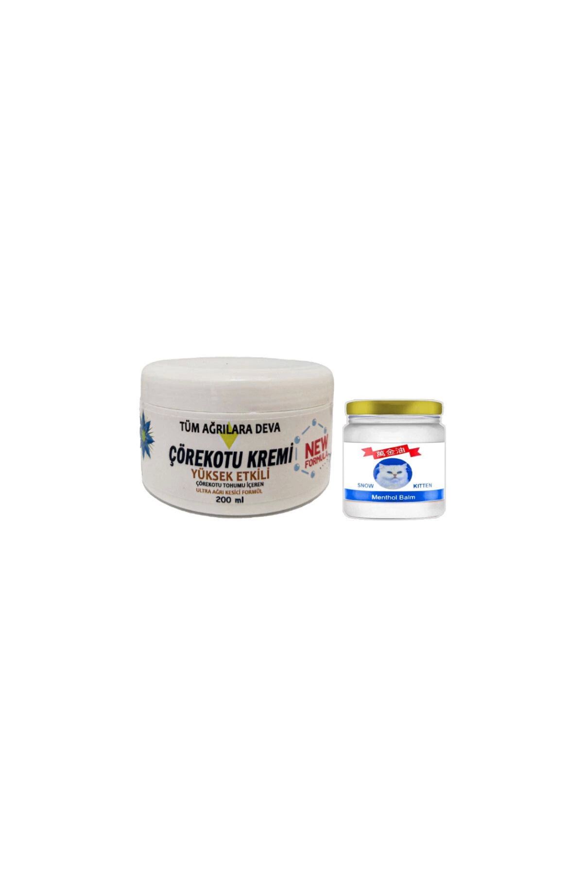 hayalimsah Çörek Otu Kremi XL Boy Agrilar İçin 200 ml+Snow Kitten 50 ml Menthol Balm