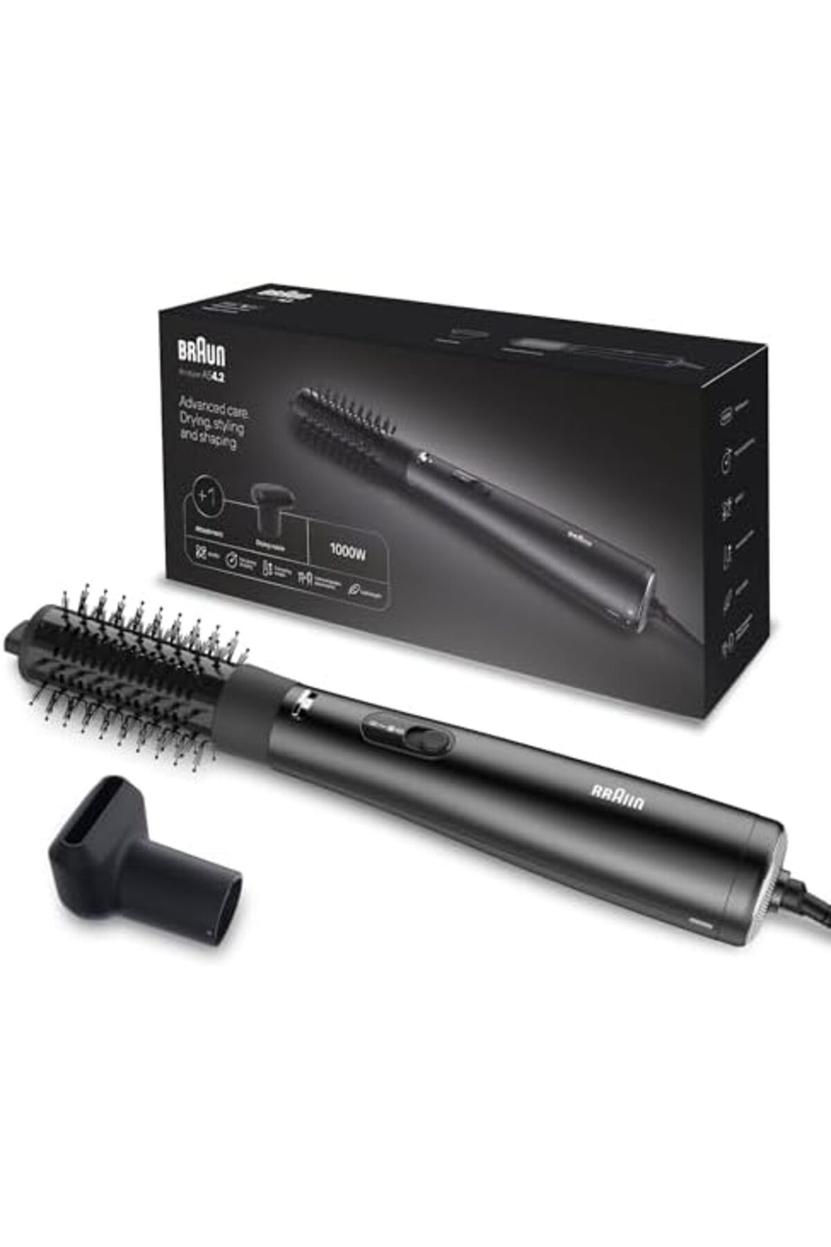 Braun-Braun Airstyler AS4.2 Advanced Care Drying, Styling & Shaping 1000W with Airbrush Nozzle 2