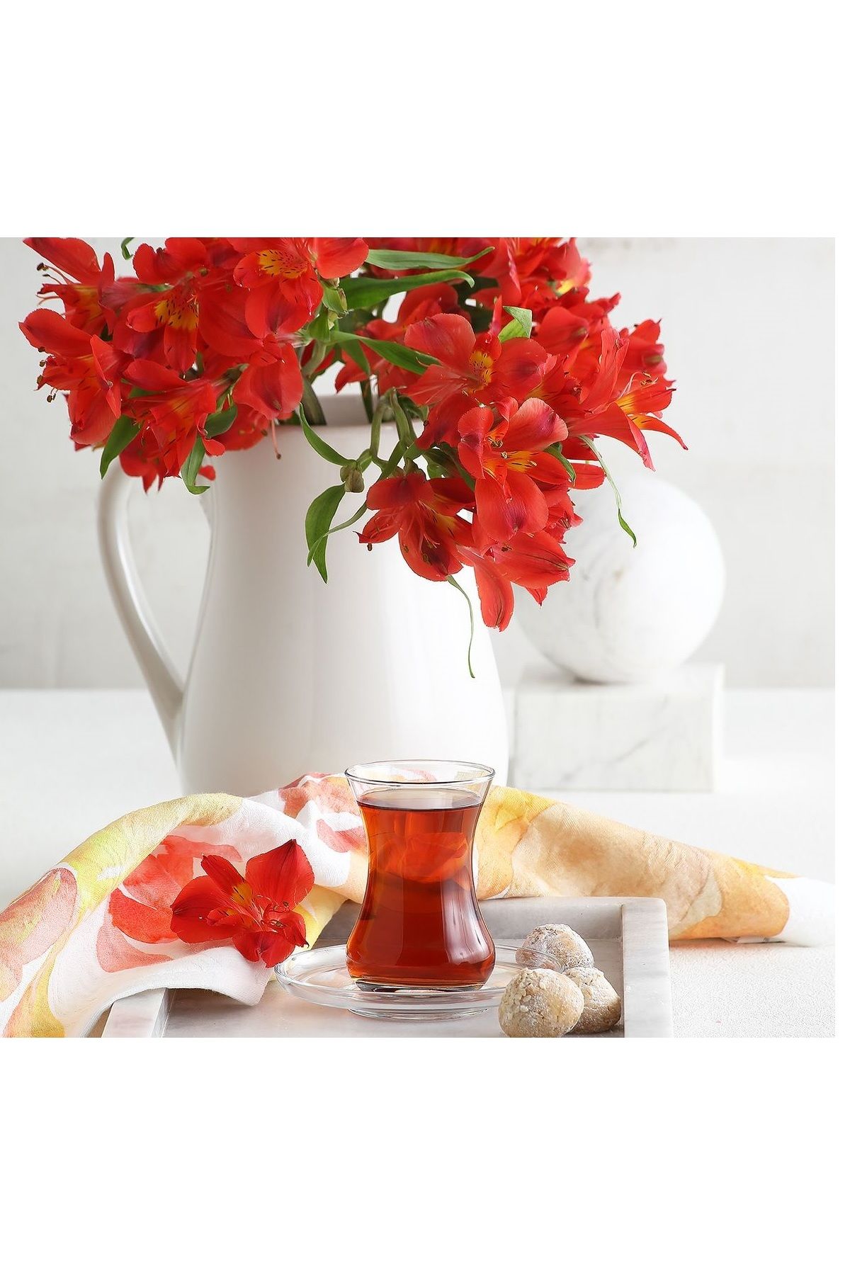 Paşabahçe Lav Demet 12 Parça Çay Seti (6 Çay Bardak + 6 çay tabağı )
