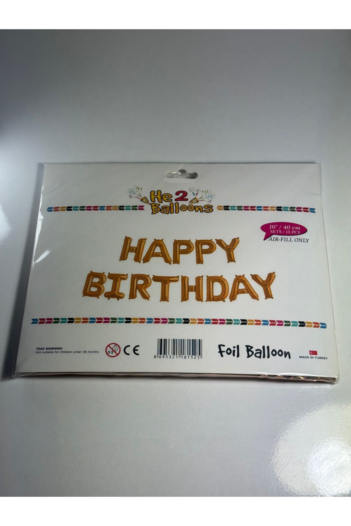 shop "Happy Birthday" Yazısı Folyo Balon 40 cm