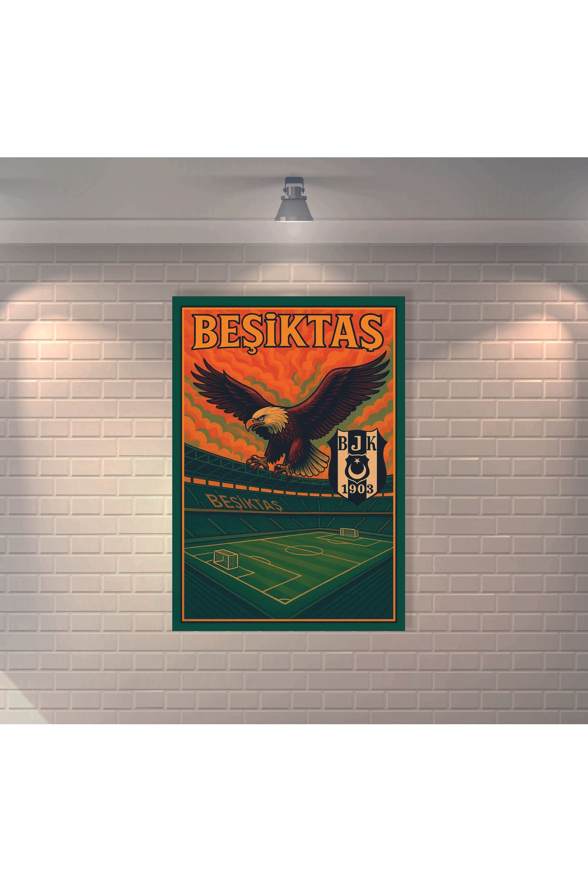 BBO REKLAM Kara Kartal Retro MDF Duvar Dekarasyon Tablosu