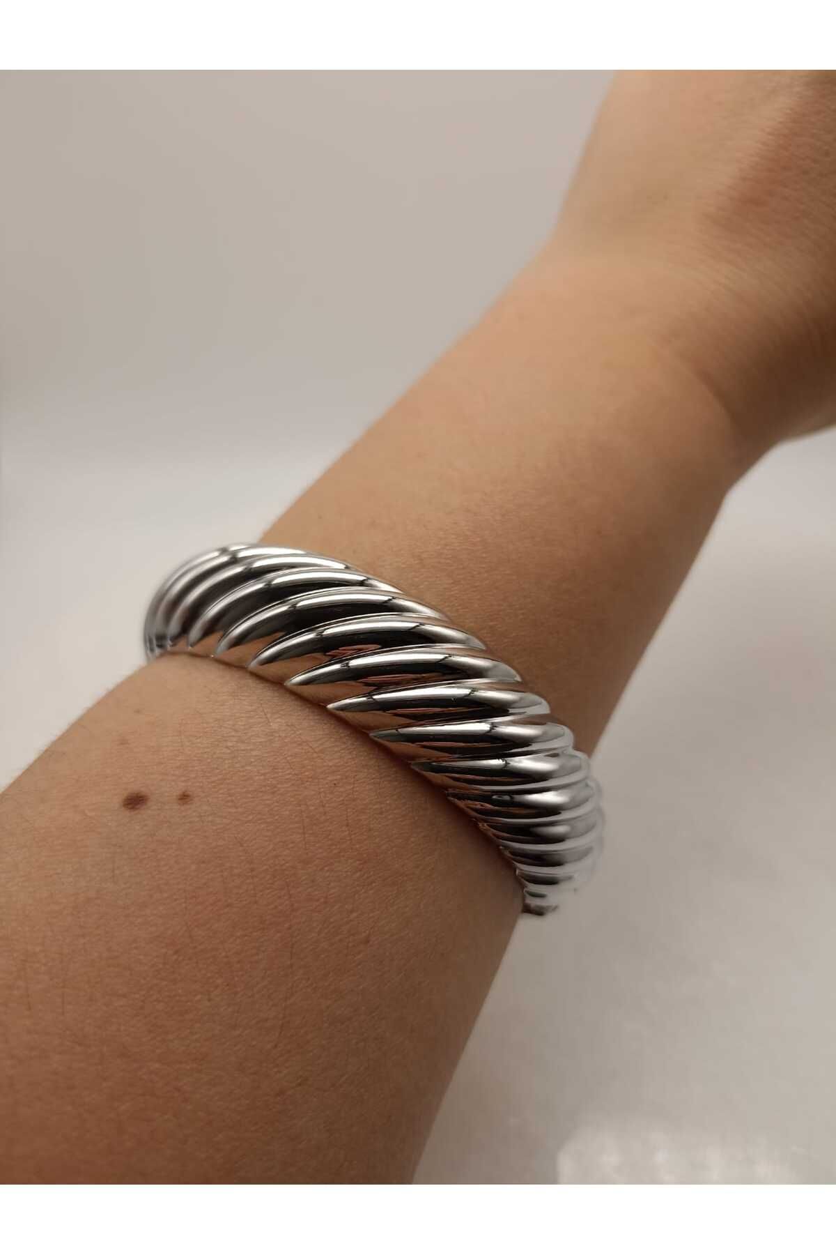 TLSMACCESORIES Kelepçe Silver Bi̇lezi̇k
