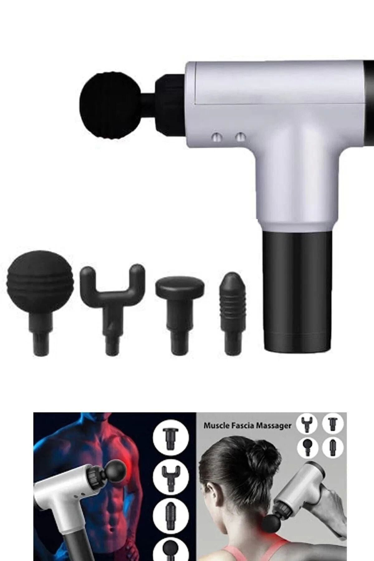 KAKTÜS JACK Masaj Tabancası Kas Rahatlatıcı Şarjlı Massage Gun