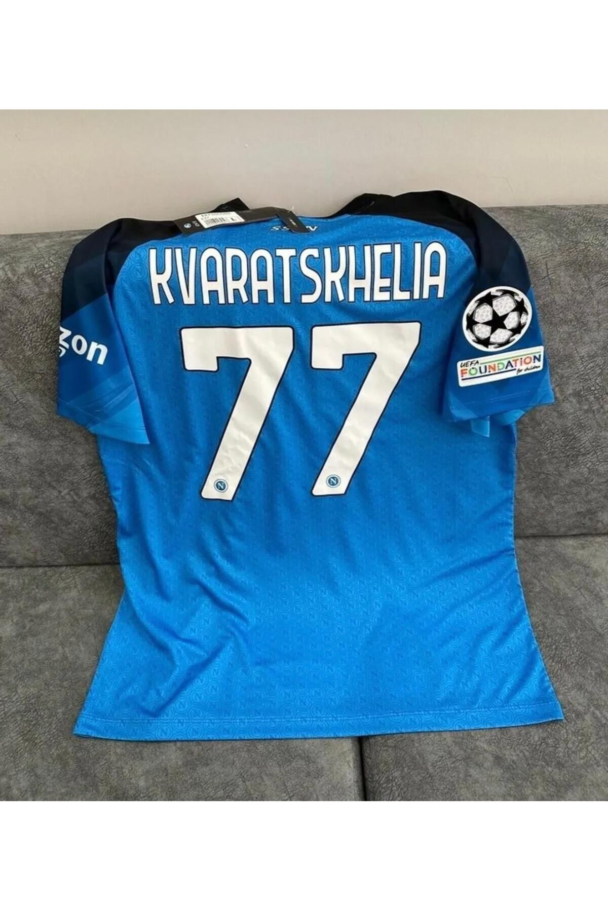 BARBITOS Napoli 2023/24 Yeni Sezon Kvaratskhelıa yetişkin Iç Saha Forması HD1199