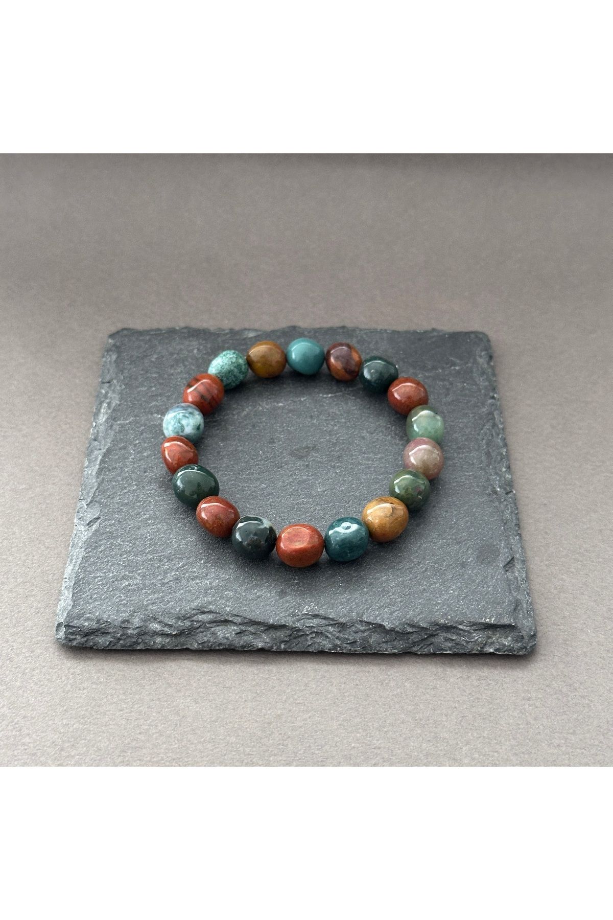 turkuaz&naturelTaşçıMurat1990 Ocean Jasper Doğal Taş Bileklik Üst Kalite Hakiki Okyanus Jasper Taşı