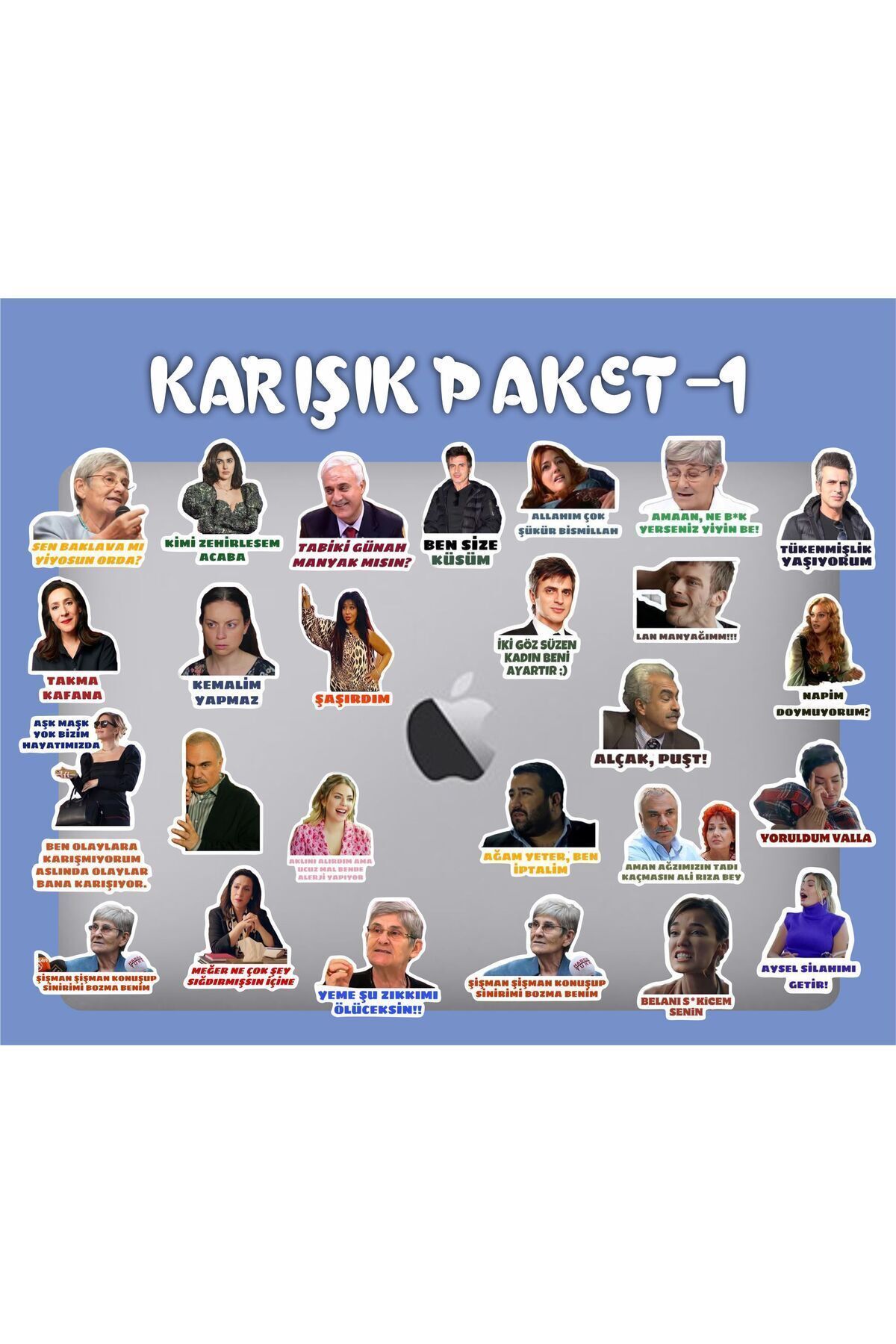 MS Major Selection Karışık Mix Laptop Notebook Telefon Kılıfı Sticker Paketi