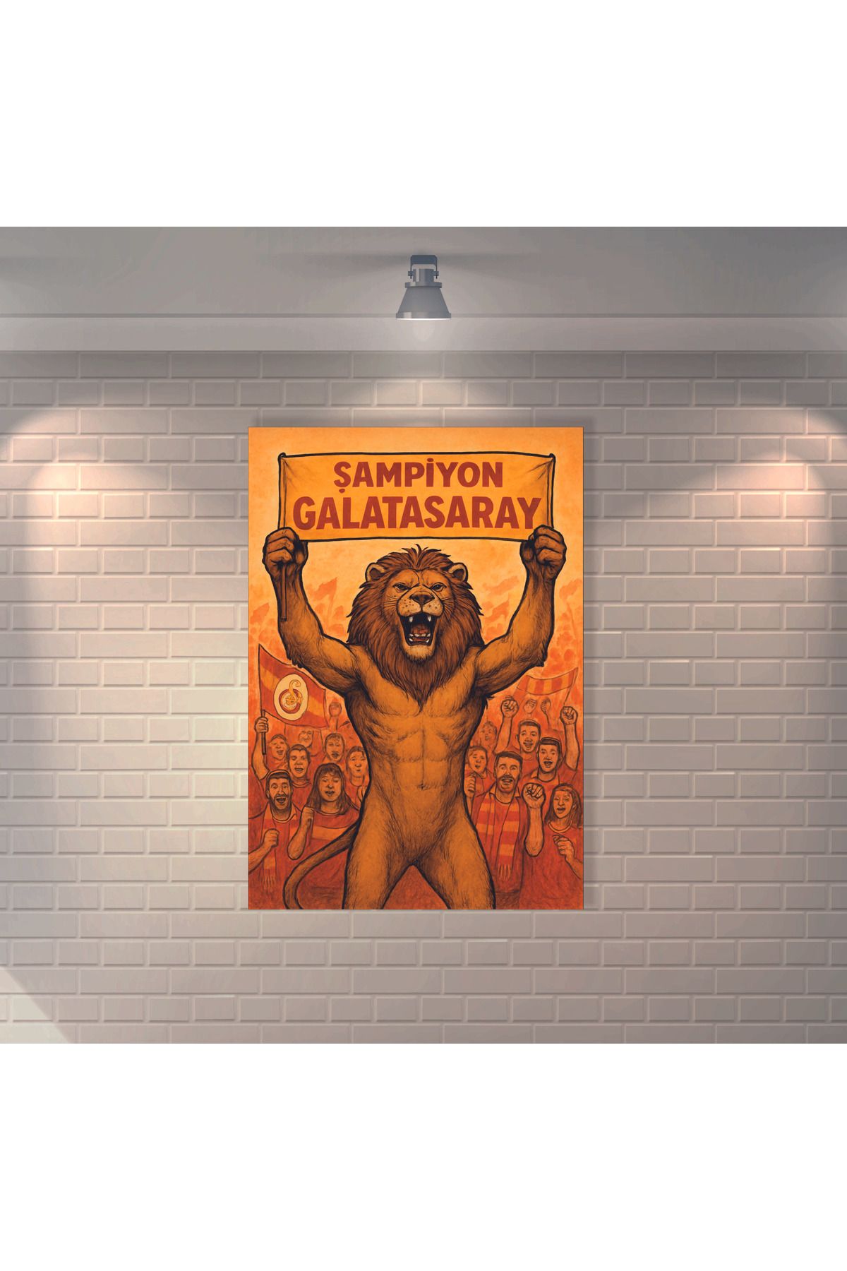 BBO REKLAM Şampiyon Galatasaray Retro MDF Duvar Dekarasyon Tablosu
