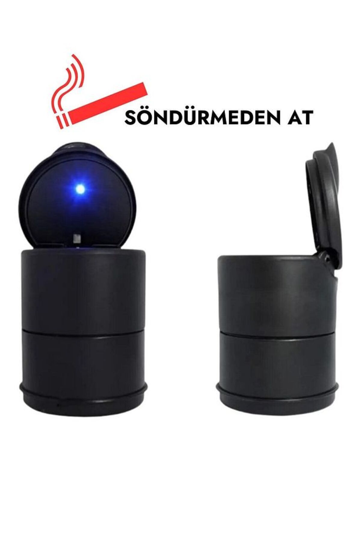 YİĞİT SHOPİNG Araç İçi Led Işıklı ve Kapaklı Sök Tak Araba Oto Küllüğü