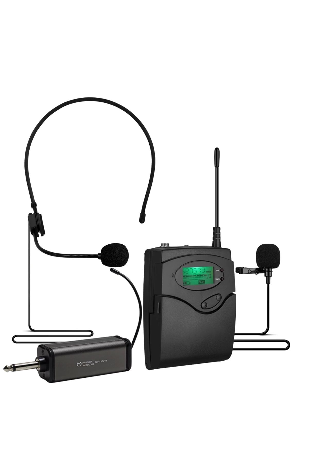 Lenaca Magıcvoıce Mv-1303y Uhf 1 Yaka + 1 Headset Kablosuz Telsiz Mikrofon