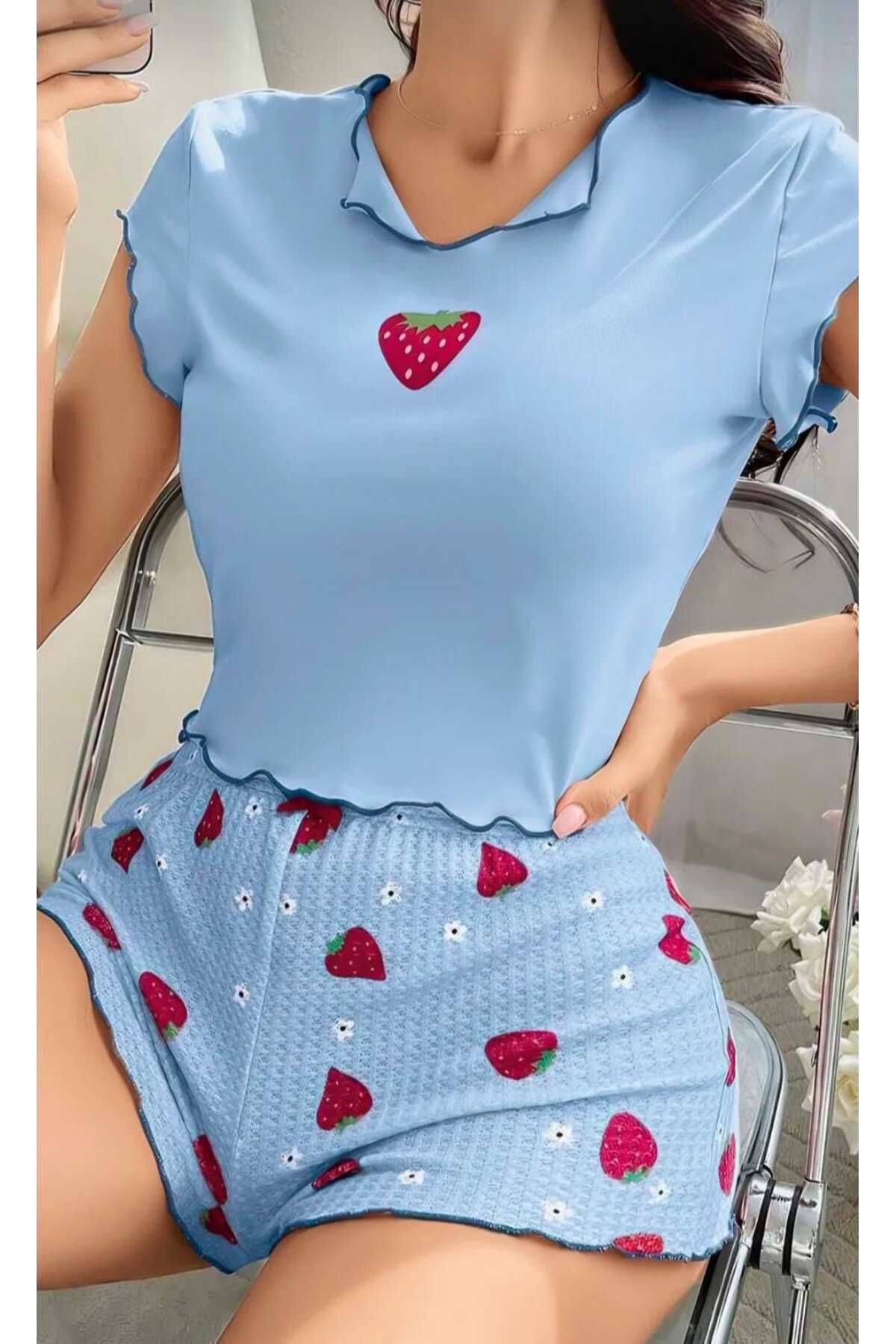 LA VIOR STYLE LA VIOR DESENLİ PİJAMA TAKIMI