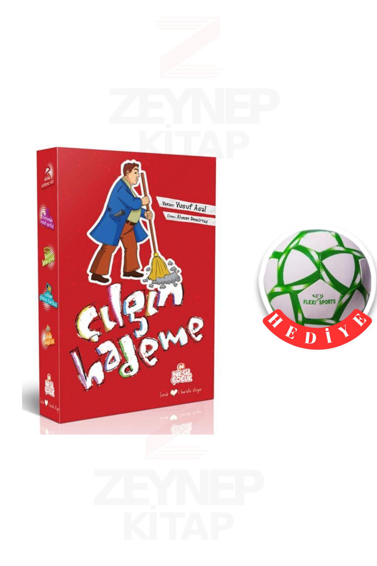 Nesil Yayınları Çılgın Hademe Seti - Yusuf Asal (Futbol Topu Hediye) (5Kitap+Soru Kitapçığı)