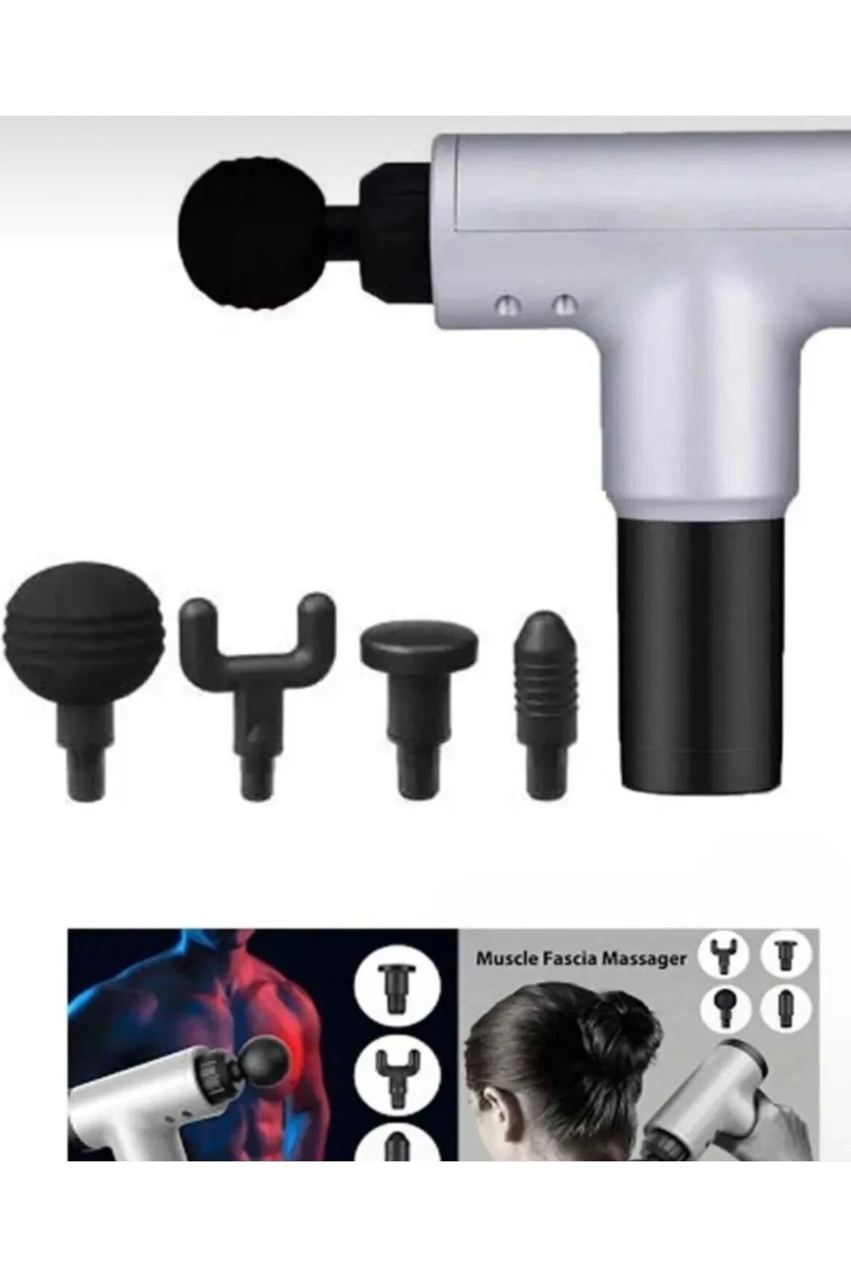 hayalimsah Masaj Aleti Tabancası Sporcu Kas Rahatlatıcı Şarjlı 6 Seviye Titreşimli Fascial Massage Gun RH-320