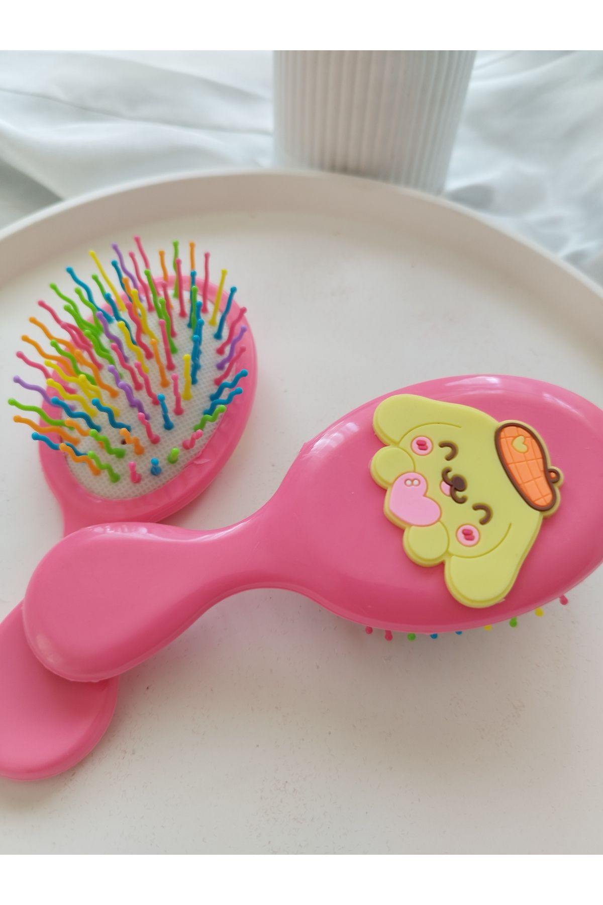 LADYBİRDAKSESUAR Karakterli renkli Çocuk tarağı oval kuurommi sanrio