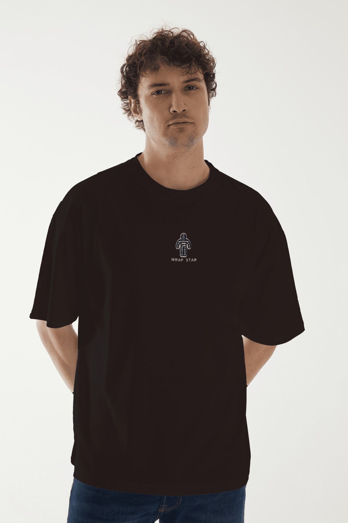 Vita Atelier 'Wrap Star 2.0 ' Nakışlı, Erkek Yarım Oversize Tshirt