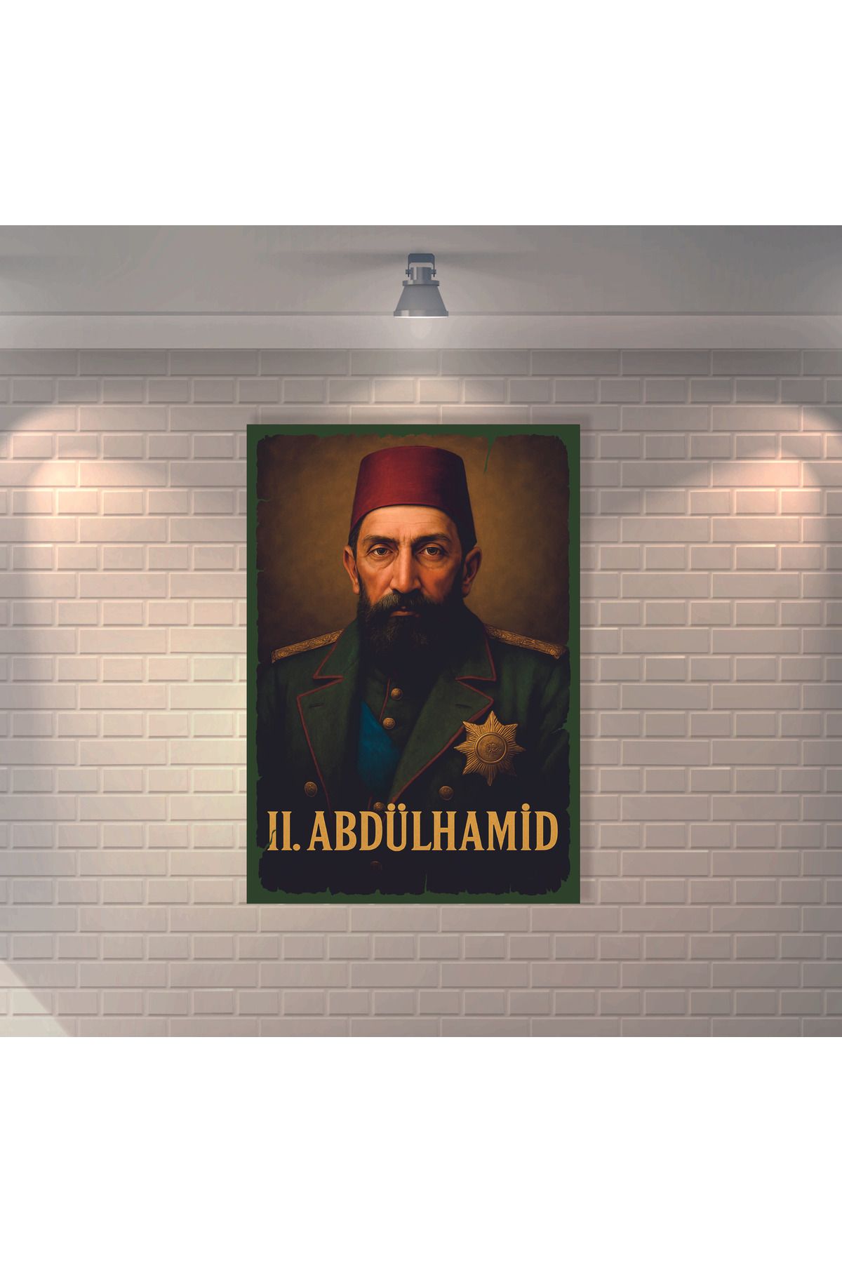 BBO REKLAM II. Abdülhamid Retro MDF Duvar Dekarasyon Tablosu