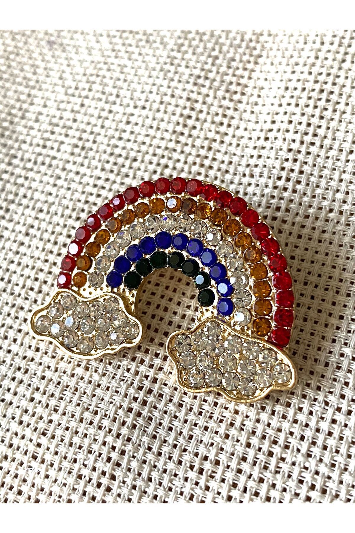 312 KONSEPT Gökkuşağı Yaka İğnesi-Broş (3X3 Cm) 1 Adet