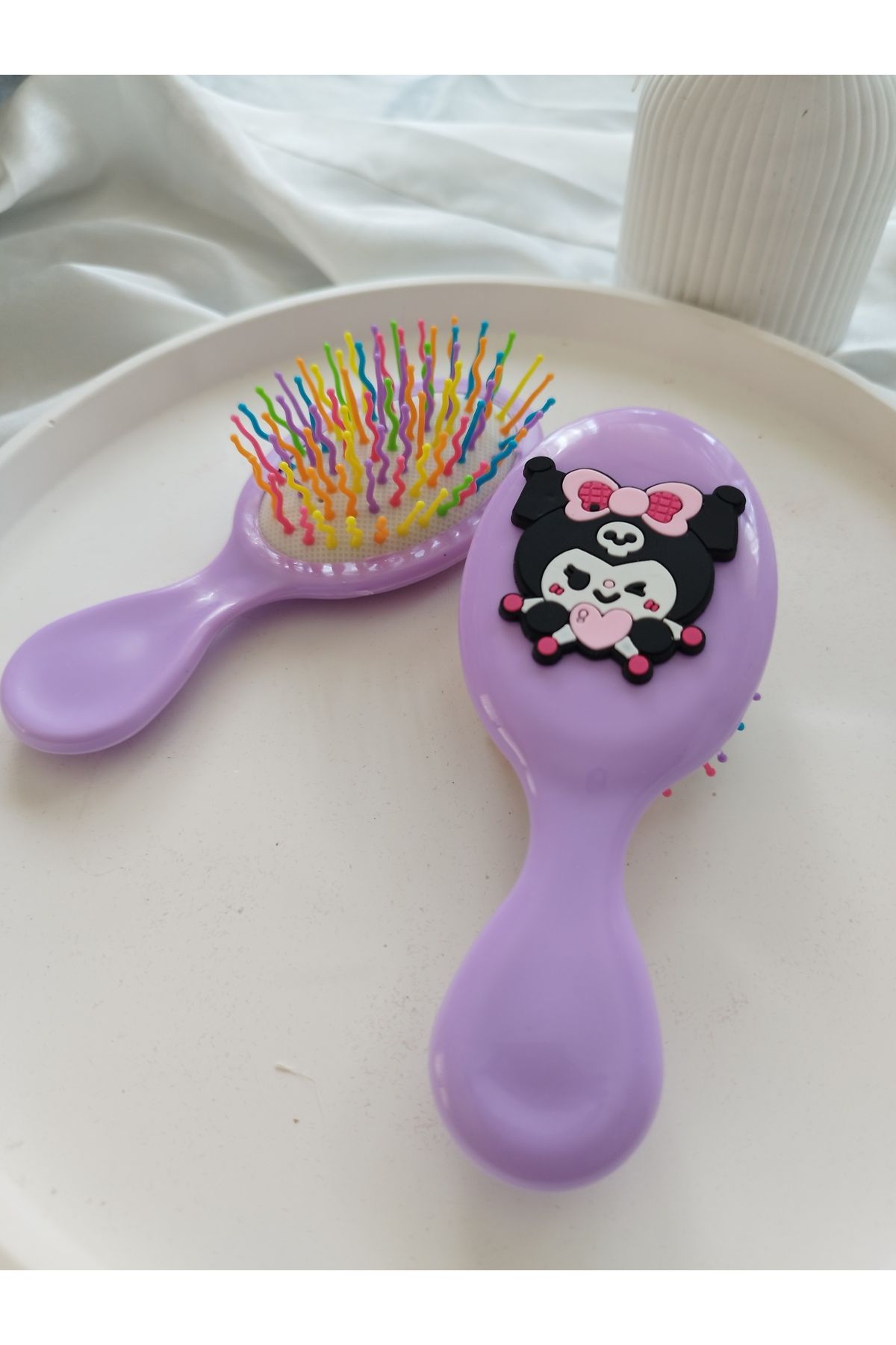 LADYBİRDAKSESUAR Karakterli renkli Çocuk tarağı oval kuurommi sanrio