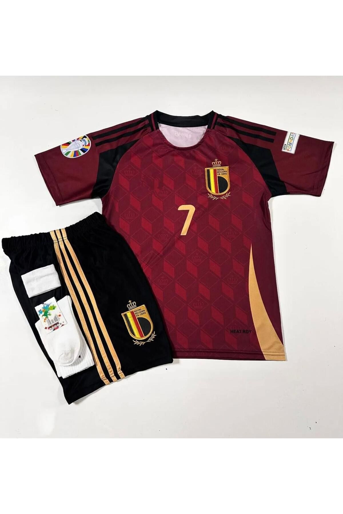 BARBITOS Belçika 2024/25 Yeni Sezon Kevın De Bruyne Çocuk Forması Hedyeli 4'lü Set Çorap Bileklik