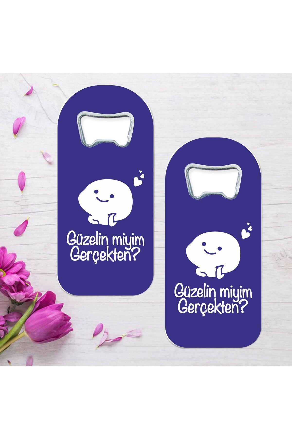 hediyenebak Güzelin Miyim Gerçekten? Özel Tasarımlı Oval Uzun Açacaklı Magnet