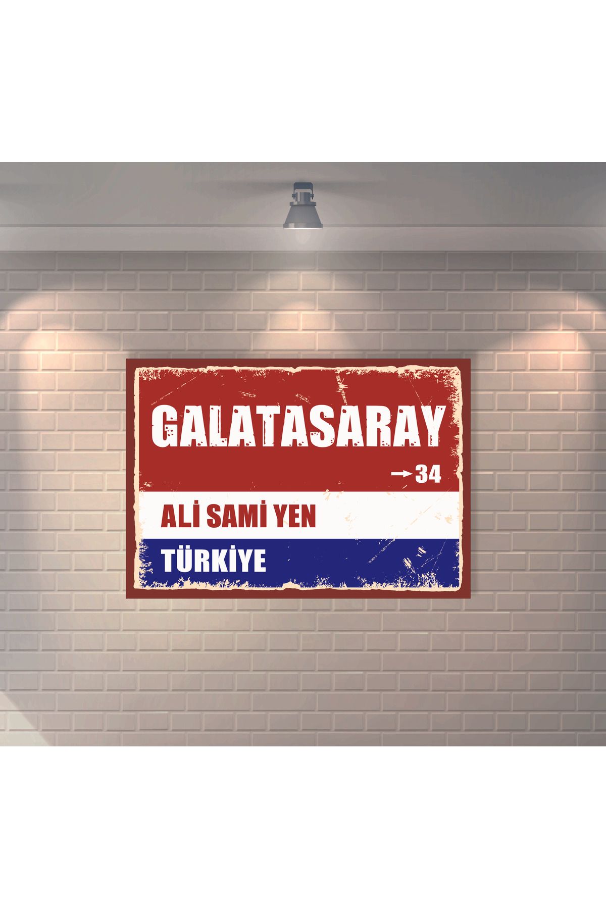 BBO REKLAM Galatasaray Sokak Ali Samiyen Türkiye Retro MDF Duvar Dekarasyon Tablosu