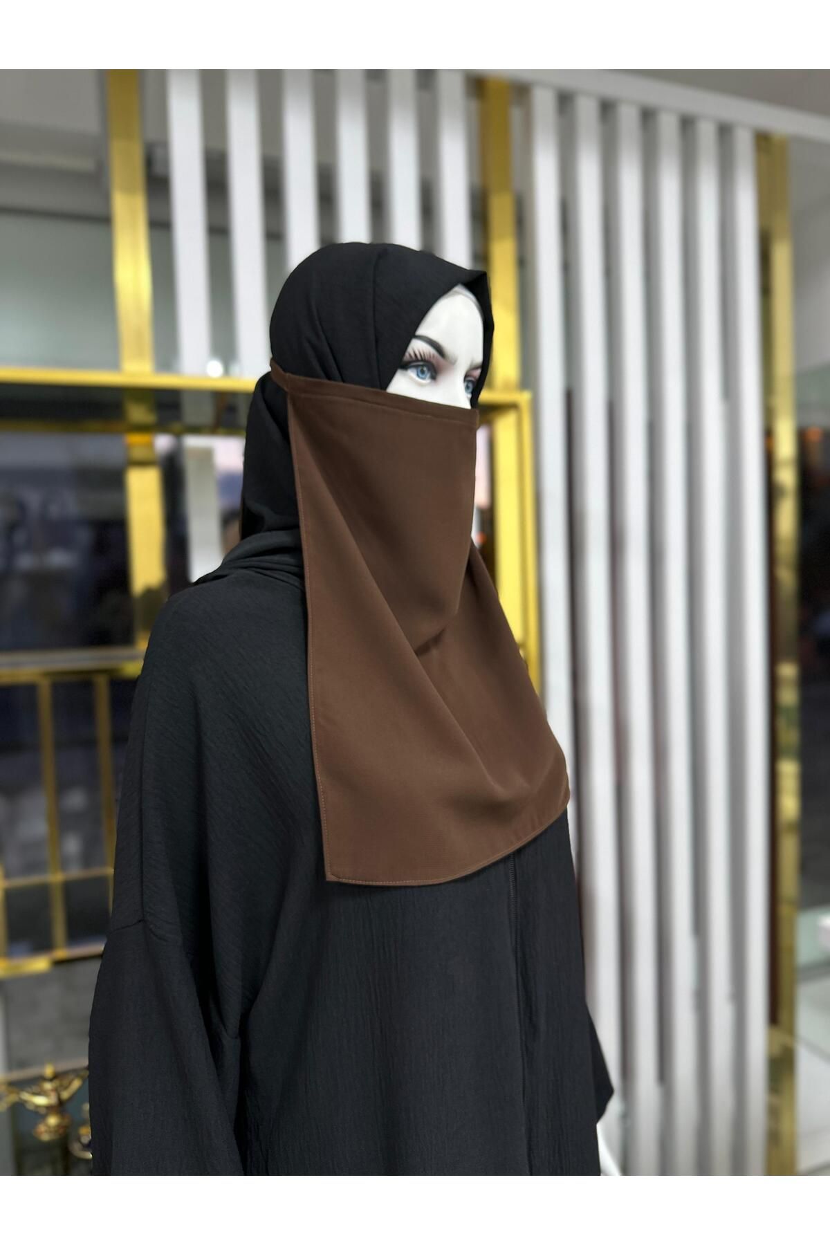 erasra class-Inner Veil Rectangular, Hijab.Nikap Coffee Color 4