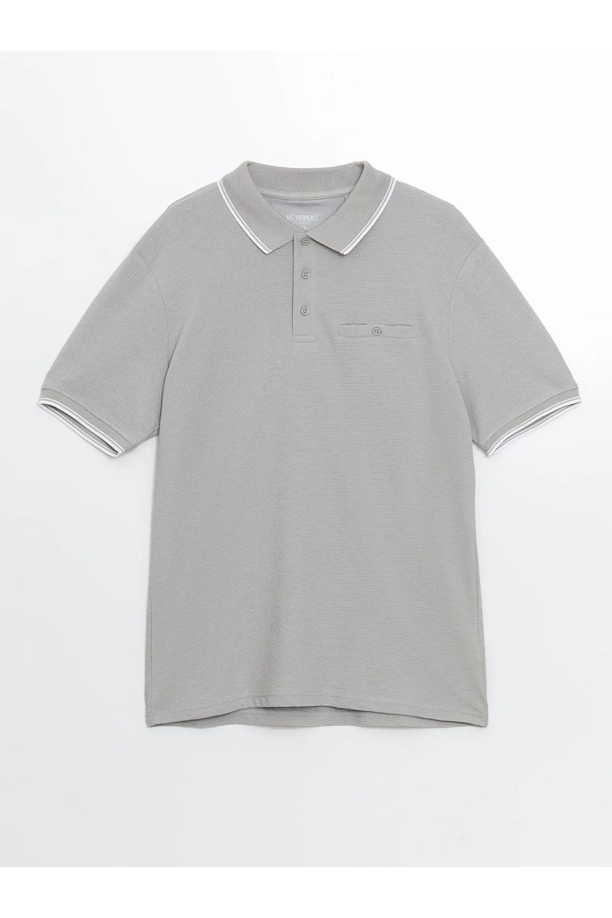 LC Waikiki Polo Yaka Kısa Kollu Erkek Dokulu Tişört