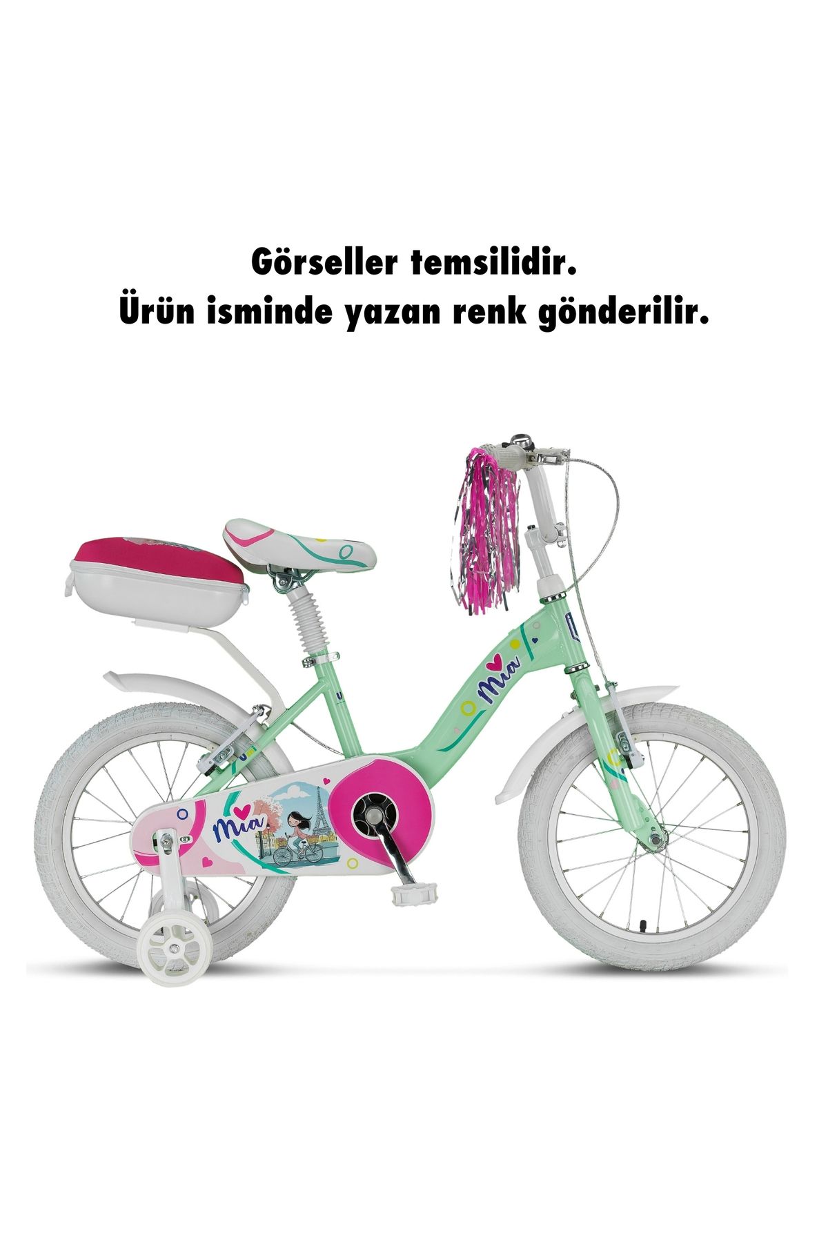 Elioure 16 Jant Pembe Çantalı Kız Çocuk Bisikleti Ümit 1620 Mia