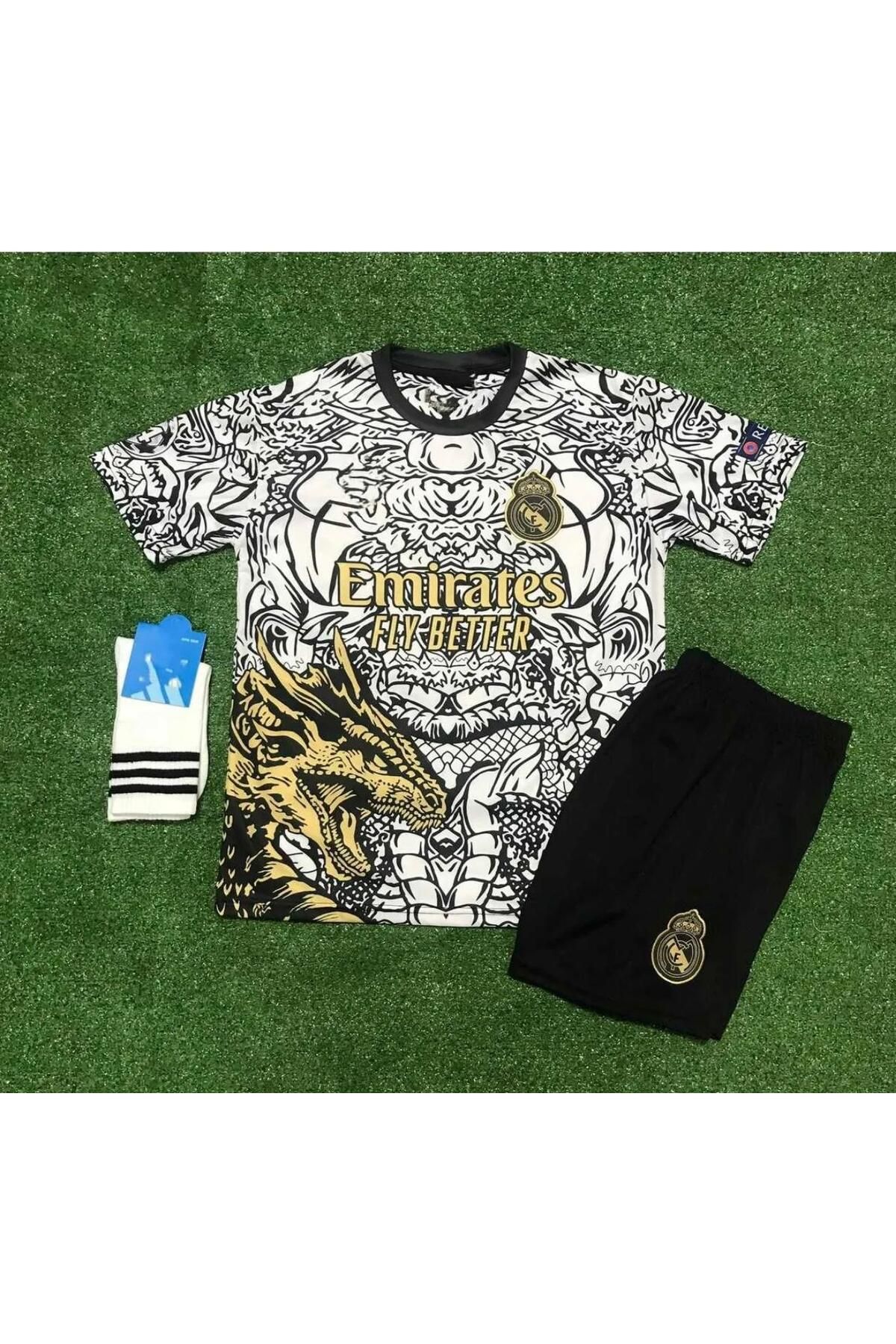 BARBITOS Real Madrid Yeni Sezon Dragon Desenli Cristiano Ronaldo Çocuk Forması 4 lü set
