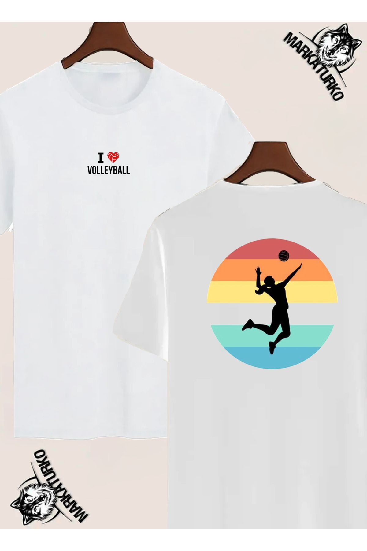 MarkaTurko VOLEYBOL ÖZEL TASARIM ÇİFT TARAF BASKILI TSHİRT 9105-61