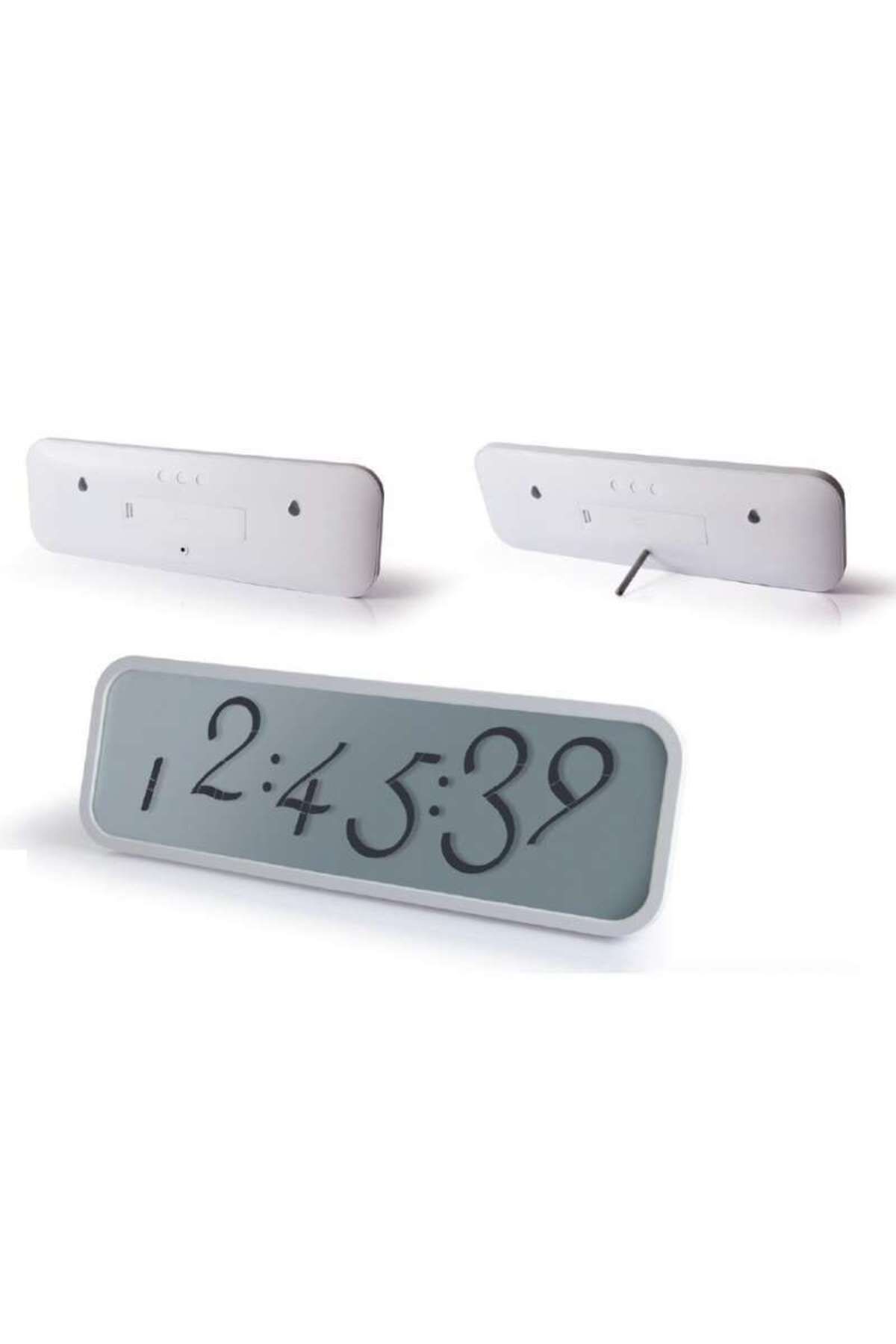 Saatistan Beyaz LCD Saat ile şıklık ve fonksiyonellik bir arada